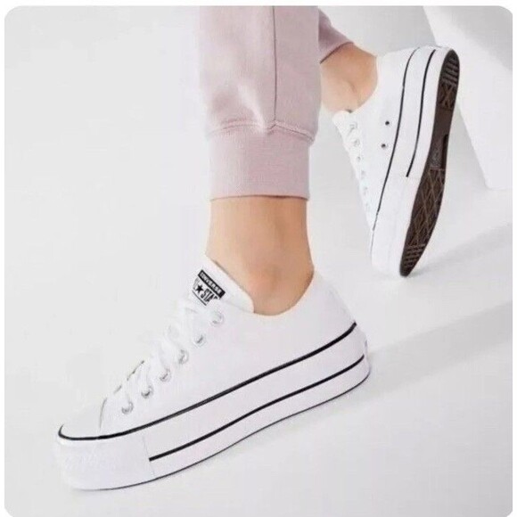 Converse Chuck Taylor All Star US 5.5 White Women Lift Platform Canvas - Picture 1 of 9